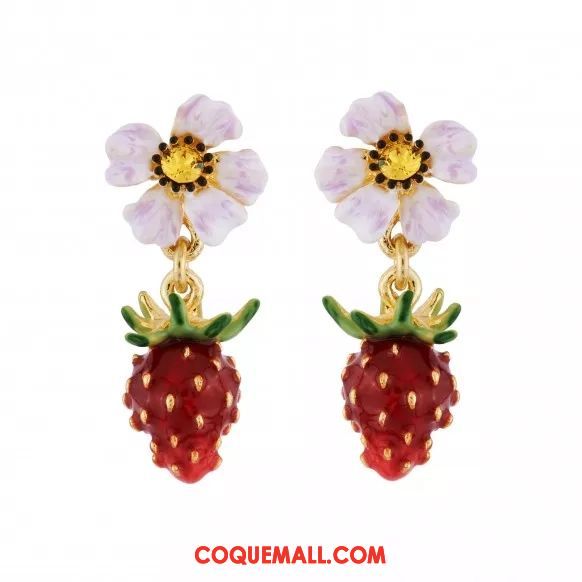 Boucles D'oreilles Femme Fraise Fleurs Petit, Boucles D'oreilles Tassel