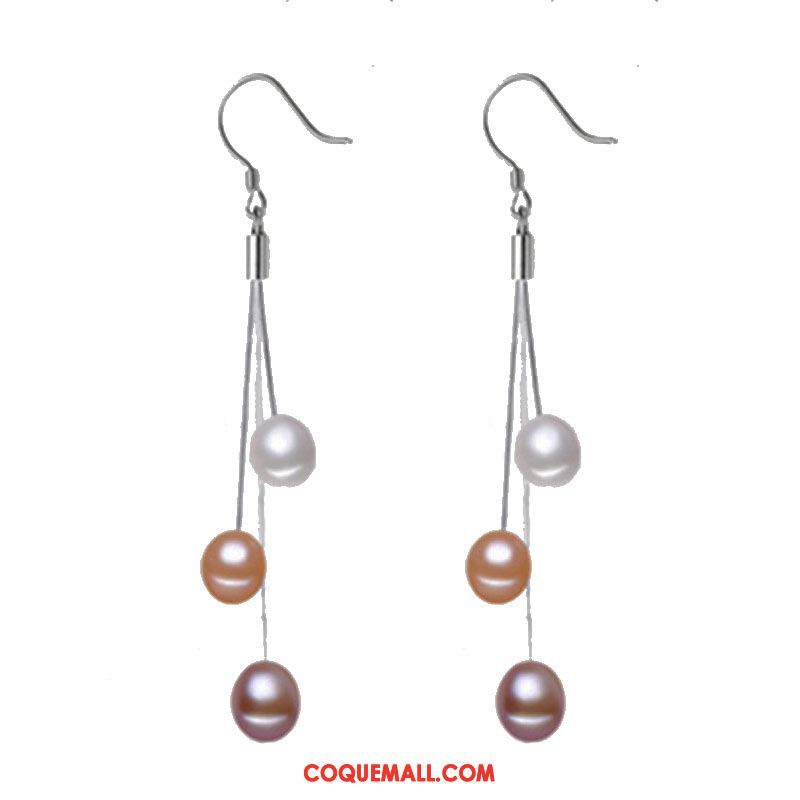 Boucles D'oreilles Femme Tassel Argenté Modèles Féminins, Boucles D'oreilles Perle Longue