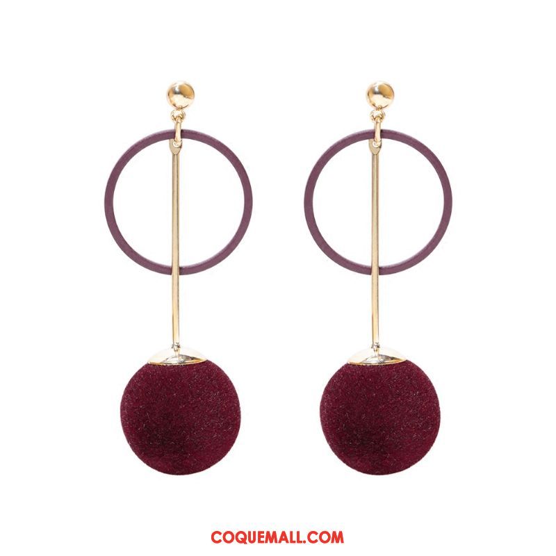 Boucles D'oreilles Femme Tempérament Mode Rouge, Boucles D'oreilles Simple Nouveau