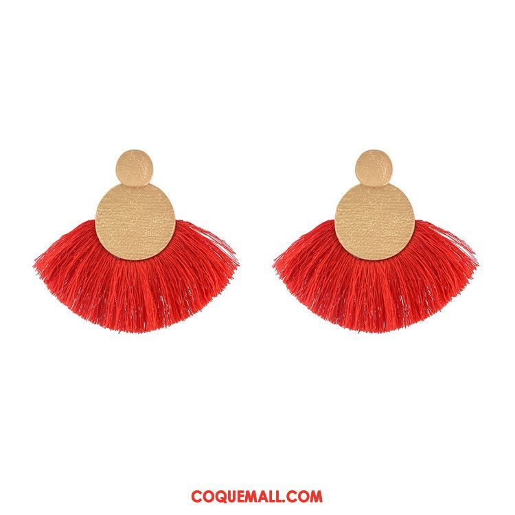 Boucles D'oreilles Femme Vacances Rétro Bord De Mer, Boucles D'oreilles Folk-custom Charmant Beige