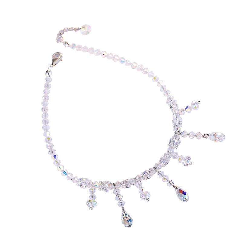 Bracelet De Cheville Femme Cadeau Étudiant Couleur, Bracelet De Cheville Tassel Cristal