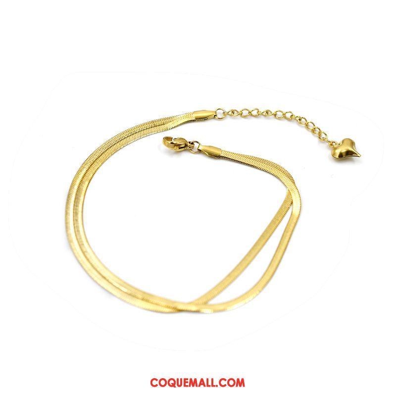 Bracelet De Cheville Femme Jaune Couleur Étudiant, Bracelet De Cheville Rose Mode Gold