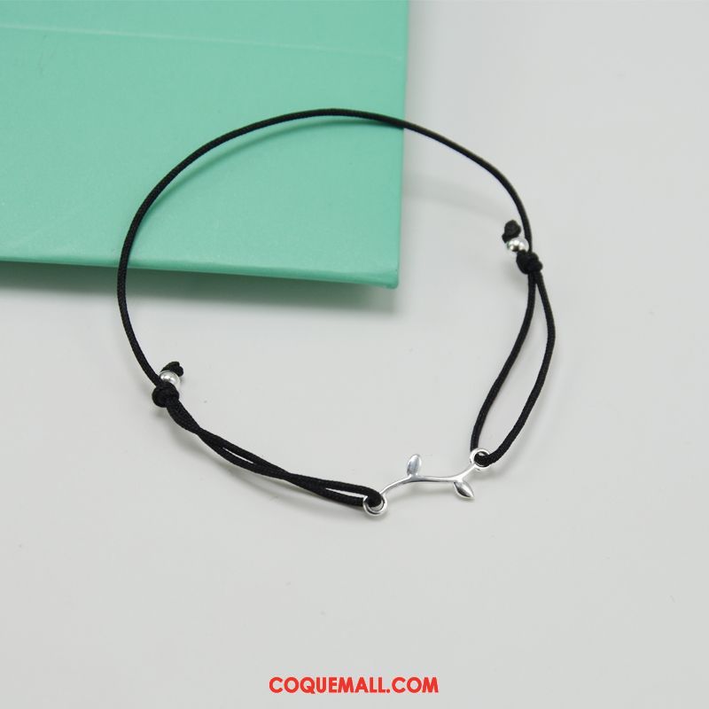 Bracelet De Cheville Femme Simple Noir Petit, Bracelet De Cheville Bien Pure