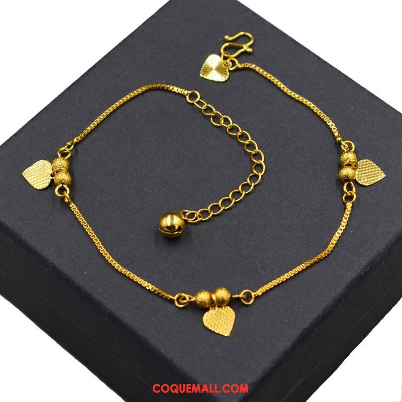 Bracelet De Cheville Femme Simple Pendentif Sexy, Bracelet De Cheville Jaune Petit Gold Sandfarben