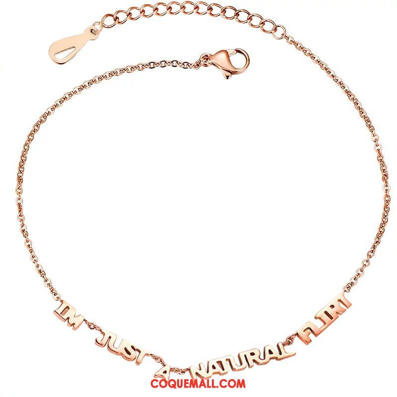 Bracelet De Cheville Femme Simple Personnalité Fleur, Bracelet De Cheville Rose Rétro Gold