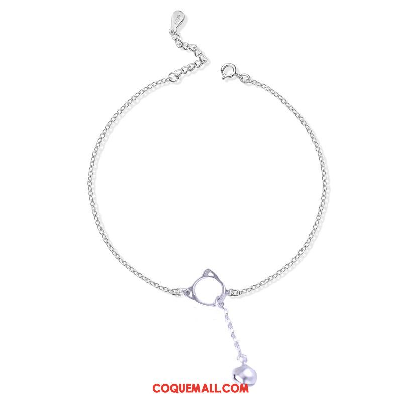 Bracelet De Cheville Femme Étudiant Espiègle Pure, Bracelet De Cheville Personnalité Argenté