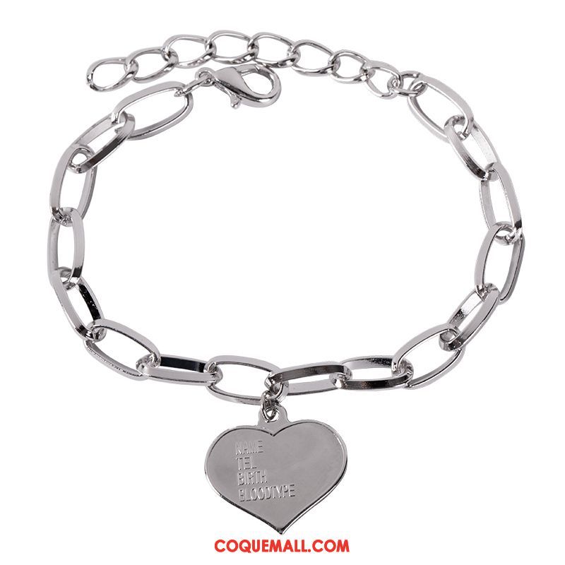 Bracelets Femme Chaîne Personnalité Rue, Bracelets Amour Tendance