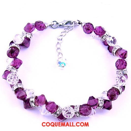 Bracelets Femme Frais Personnalité Argenté, Bracelets Pure Violet