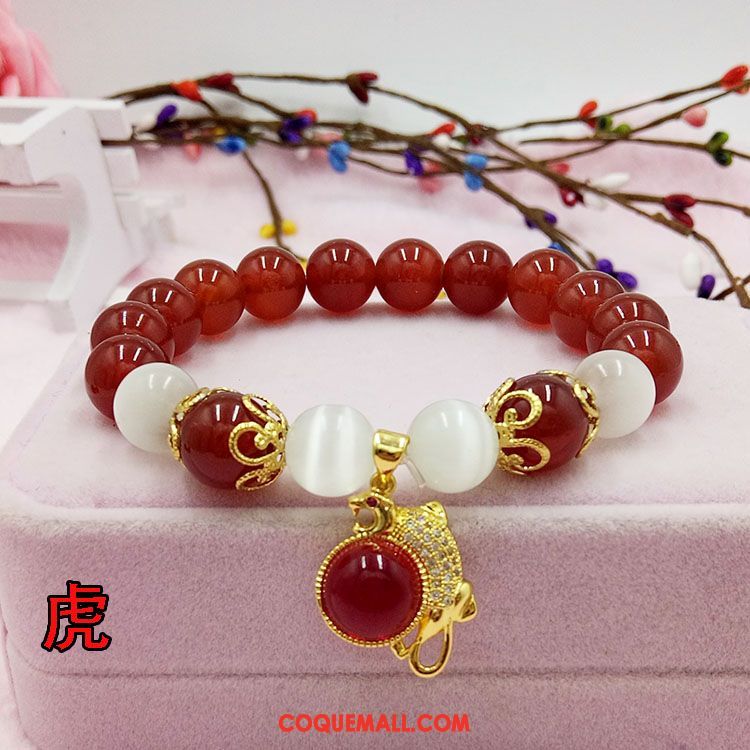 Bracelets Femme Pendentif Rouge Naturel, Bracelets Bracelet Gold Sandfarben