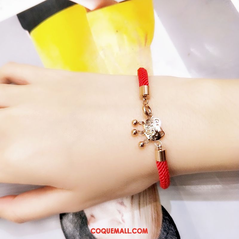 Bracelets Femme Étudiant Rose Rouge, Bracelets Manuel Tendance Gold