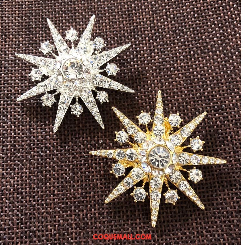 Broche Femme Corsage Accessoires Le Nouveau, Broche Flocon De Neige Carrière Gold