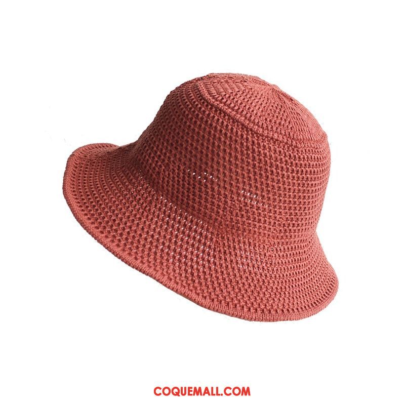 Casquette Chapeau Femme Blanc Plier Été, Casquette Chapeau Crème Solaire Rouge