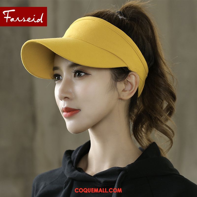 Casquette Chapeau Femme Casquette De Baseball Tendance Été, Casquette Chapeau Ombre Jaune