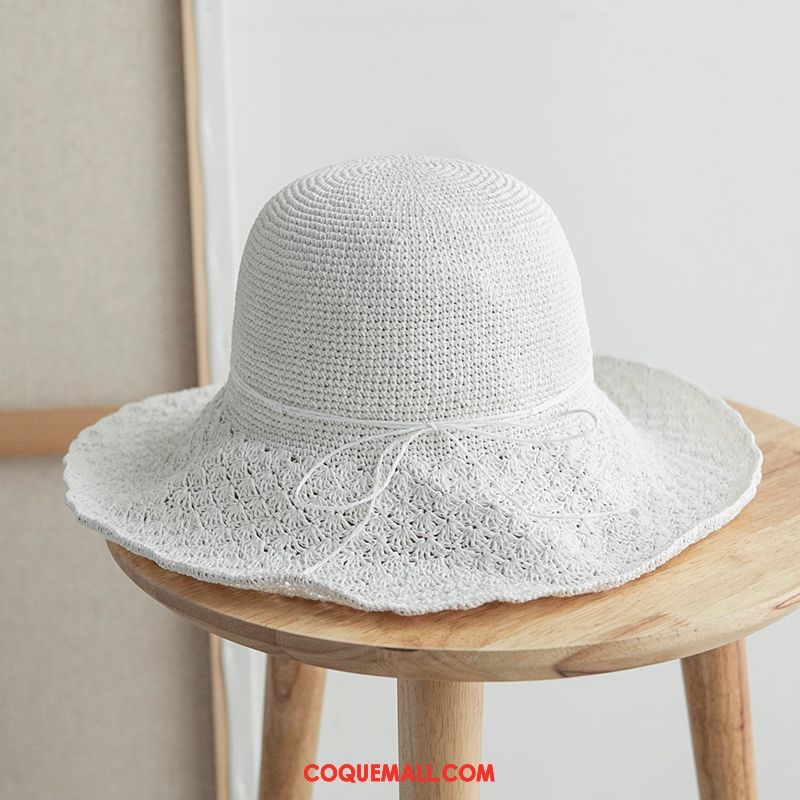 Casquette Chapeau Femme Chapeau De Soleil Creux Plage, Casquette Chapeau Vacances Plier