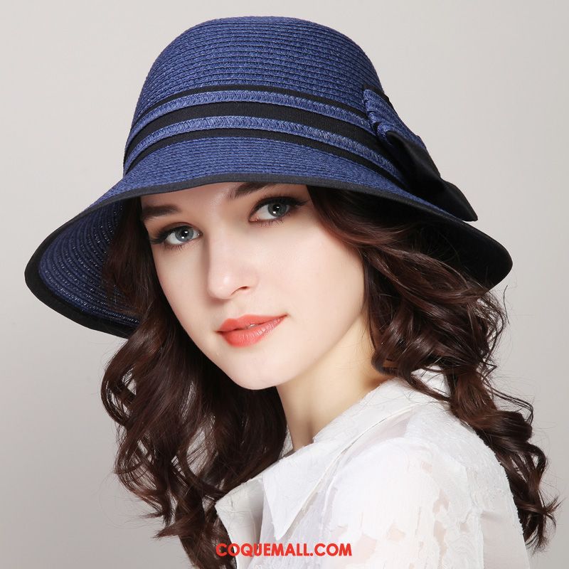 Casquette Chapeau Femme Chapeau De Soleil Été Plage, Casquette Chapeau Papillon Chapeau De Pêcheur Marineblau