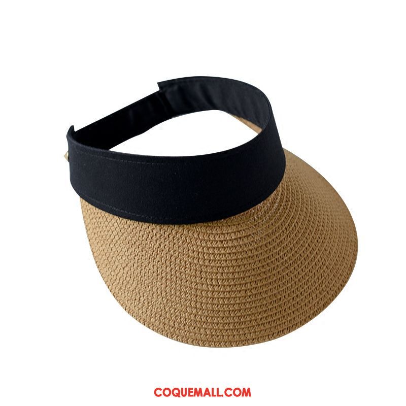 Casquette Chapeau Femme Tendance Chapeau De Soleil Rouge, Casquette Chapeau Chapeau De Paille Vacances