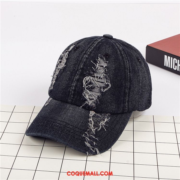 Casquette Chapeau Femme Tendance Denim Détresse, Casquette Chapeau Lavé À L'eau Casquette De Baseball