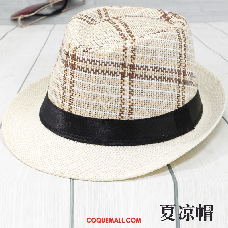 Casquette Chapeau Homme Le Jazz Gros Blanc, Casquette Chapeau Chapeau Chapeau Beige