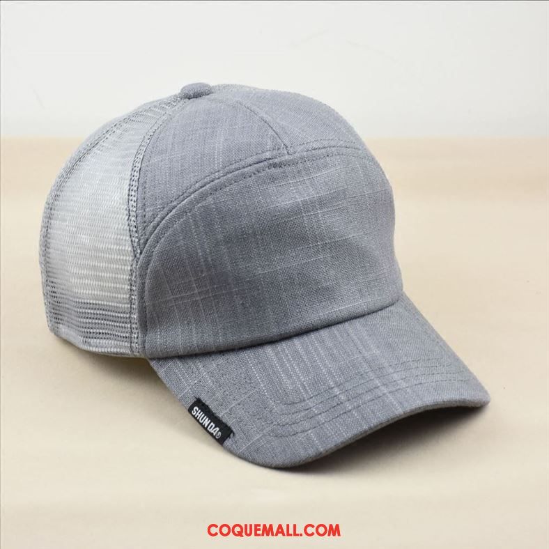 Casquette Chapeau Homme Printemps Gris Gros, Casquette Chapeau Crème Solaire Tendance