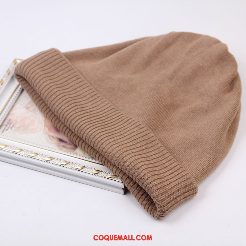 Casquette Chapeau Homme Simple Bonnet Tricoté Hiver, Casquette Chapeau Tendance Pullover Khaki