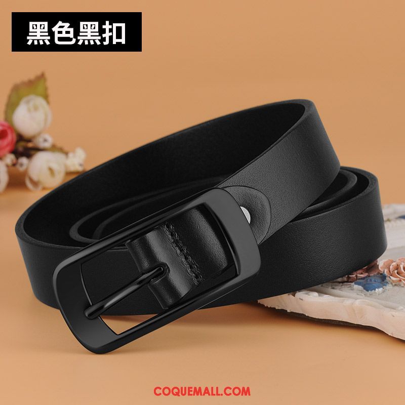 Ceinture Femme All-match Noir Décoration, Ceinture Blanc Simple