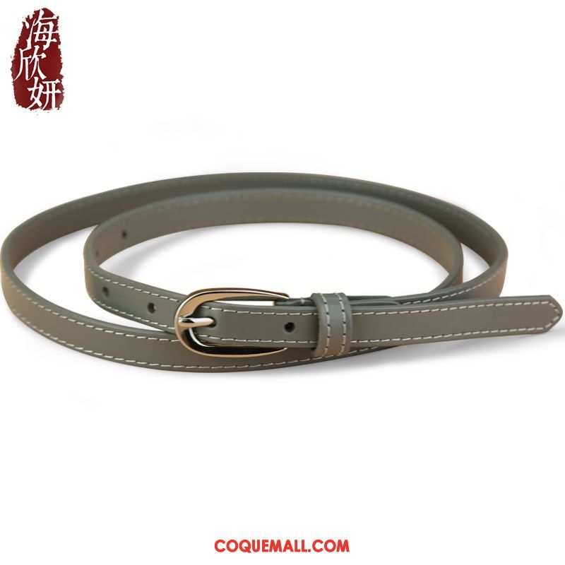 Ceinture Femme Bien Loisir Cuir Véritable, Ceinture Couche De Tête Mode