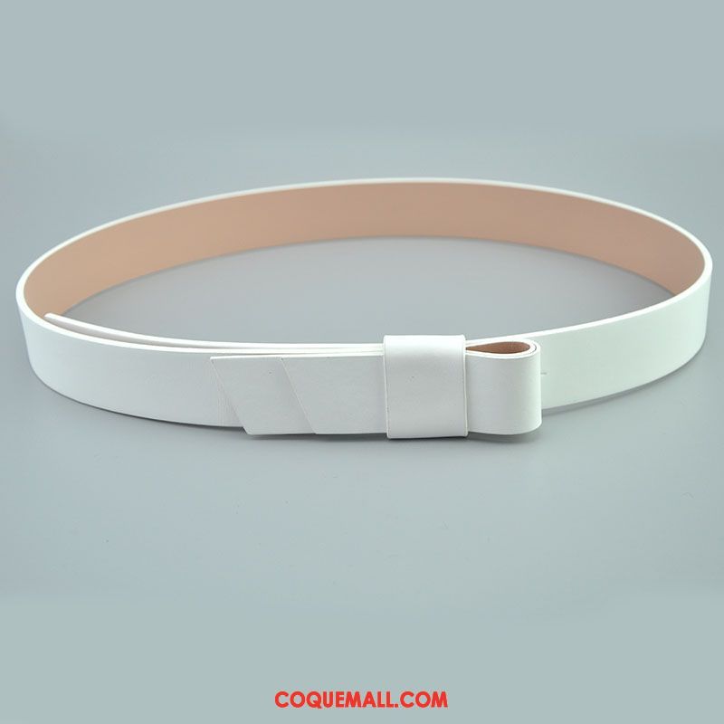 Ceinture Femme Doux Blanc Mode, Ceinture Bien Arc Gold