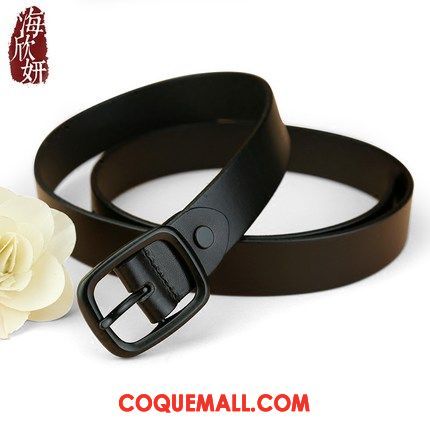 Ceinture Femme Jeunesse Boucle Loisir, Ceinture All-match Cuir Véritable