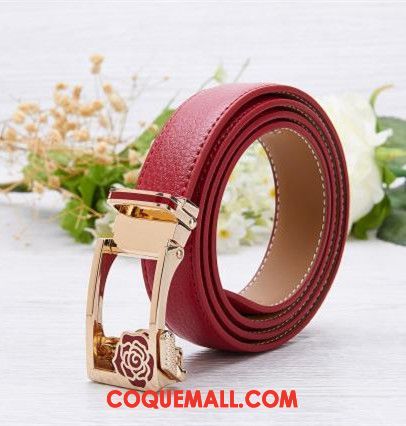 Ceinture Femme Simple Rouge Étudiant, Ceinture Loisir All-match