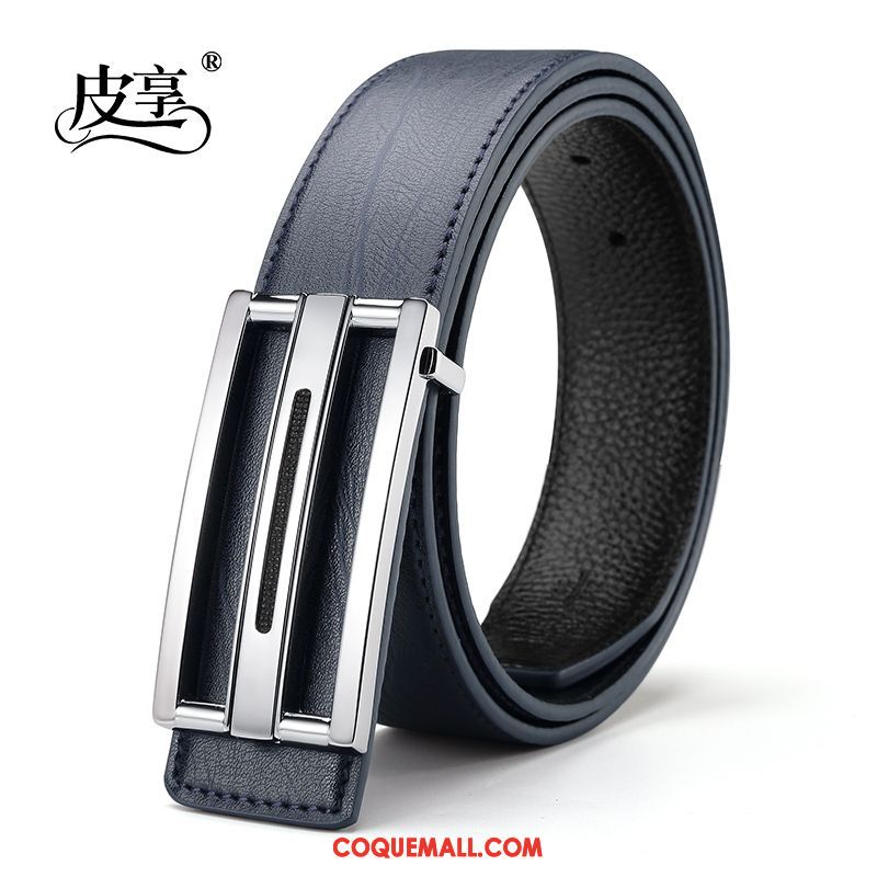 Ceinture Homme All-match Loisir Tendance, Ceinture Lisse Cuir Véritable