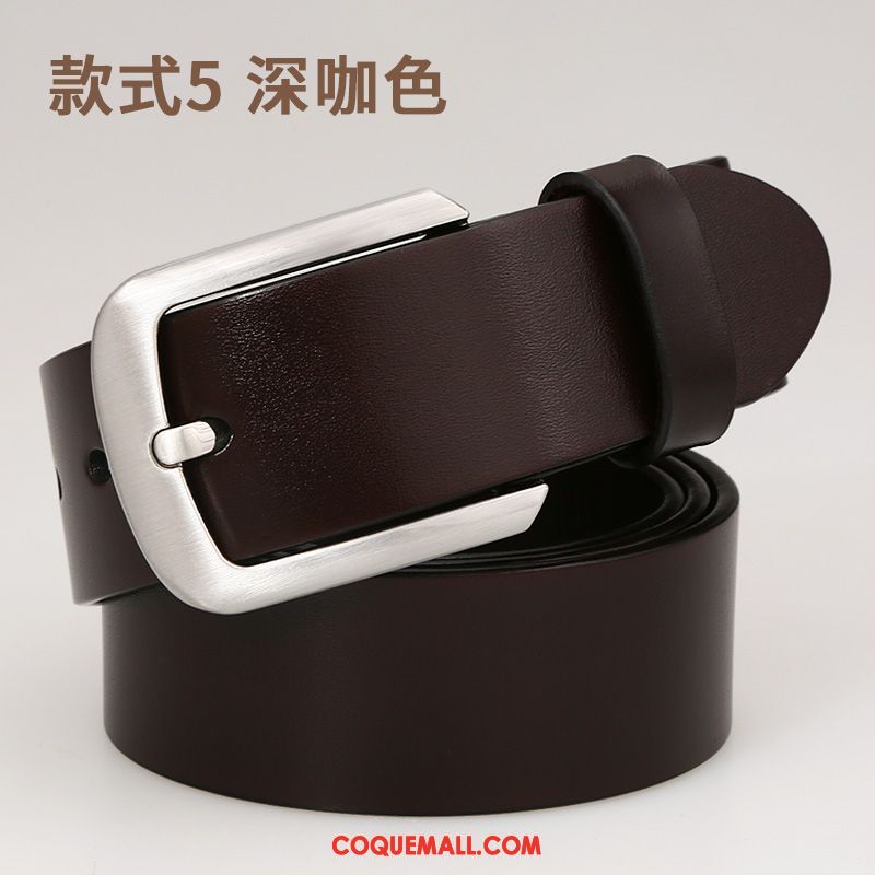 Ceinture Homme Couche De Tête Loisir Cuir Véritable, Ceinture Boucle Jeunesse Dunkel