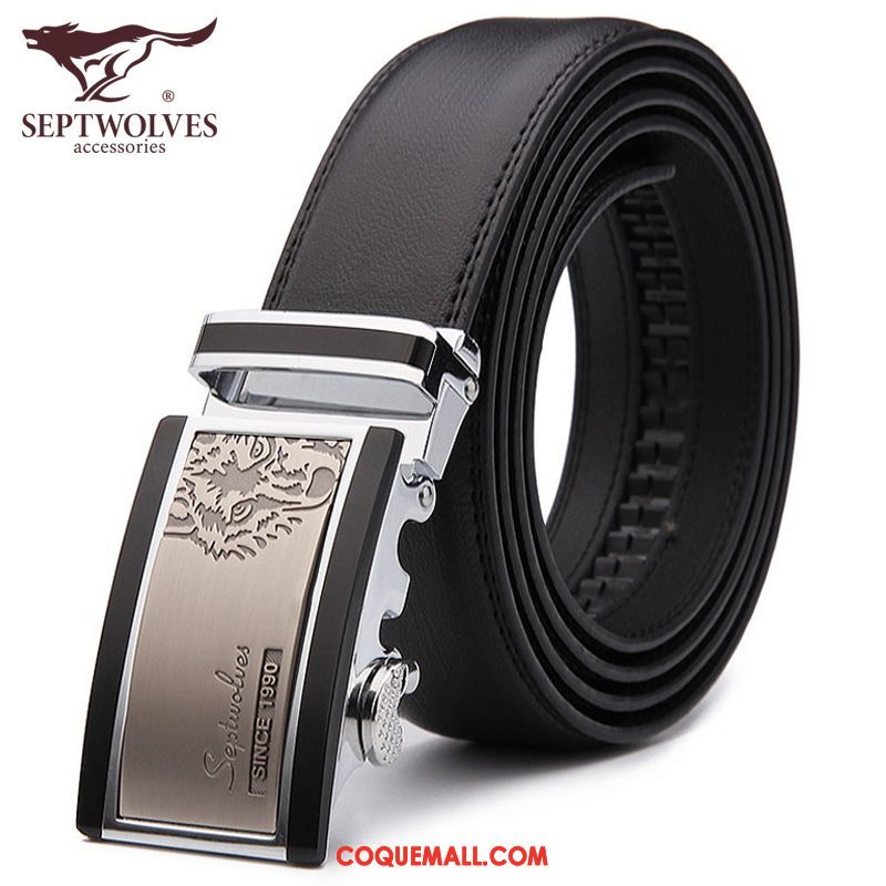 Ceinture Homme Cuir Véritable Entreprise Loisir, Ceinture Noir Authentique