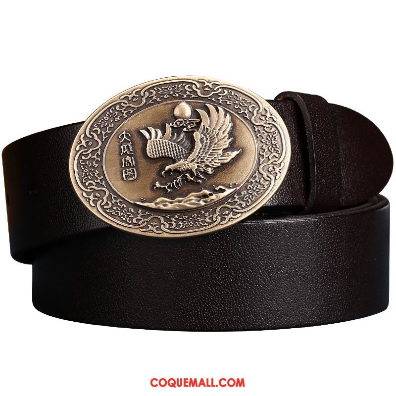 Ceinture Homme Cuir Véritable Jeunesse Manuel, Ceinture Jeans Rétro Braun