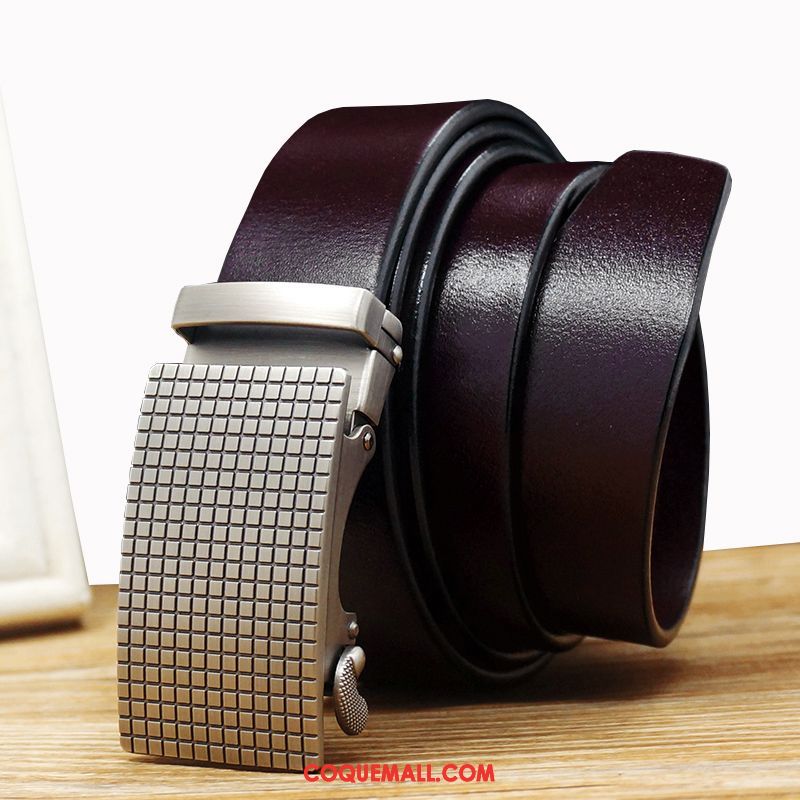 Ceinture Homme Loisir Durable Âge Moyen, Ceinture Cuir Véritable Cuir De Vache Braun