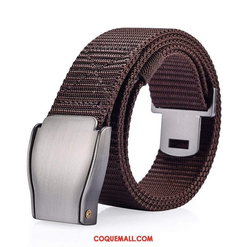 Ceinture Homme Loisir Sport Nylon, Ceinture Automatique All-match Braun Dunkel