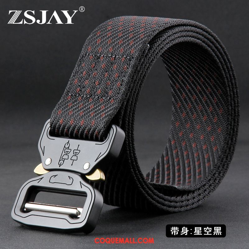 Ceinture Homme Tactique Ciel Étoilé Boucle Automatique, Ceinture Jeunesse Noir