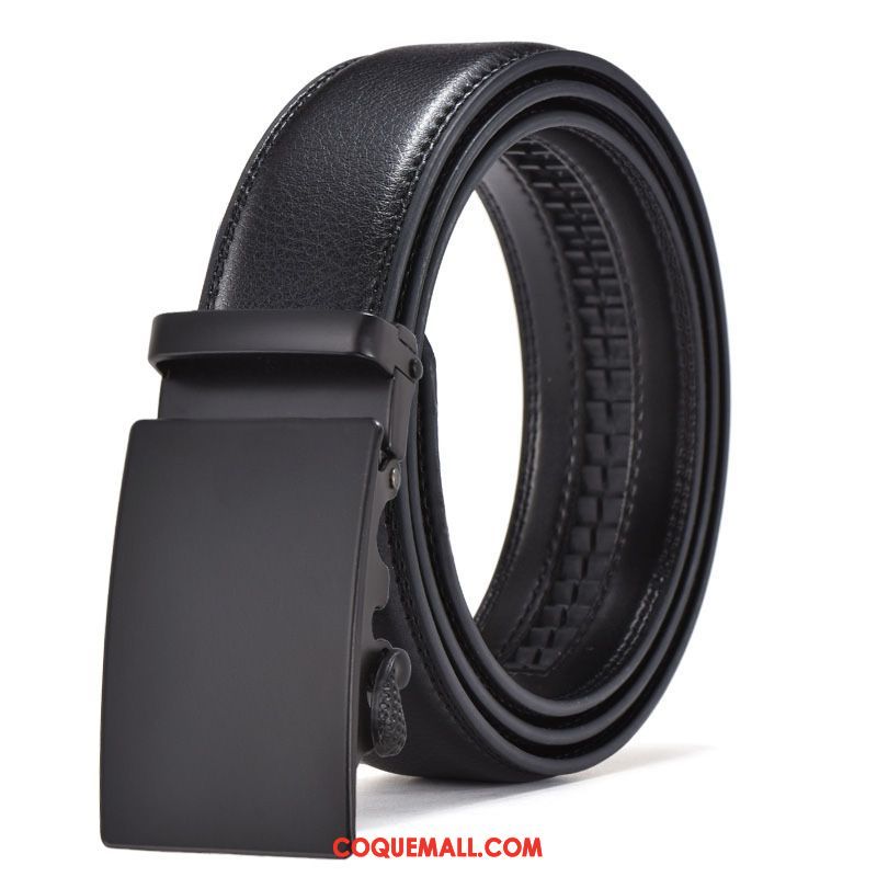 Ceinture Homme Tendance All-match Cuir De Vache, Ceinture Jeune Simple