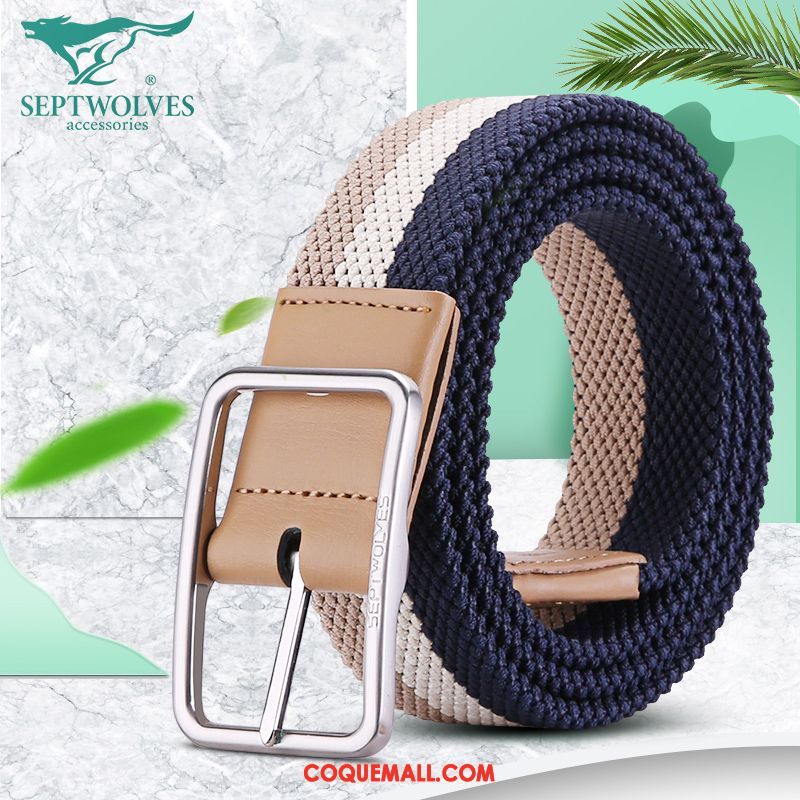 Ceinture Homme Tendance Simple All-match, Ceinture Bleu Jeunesse