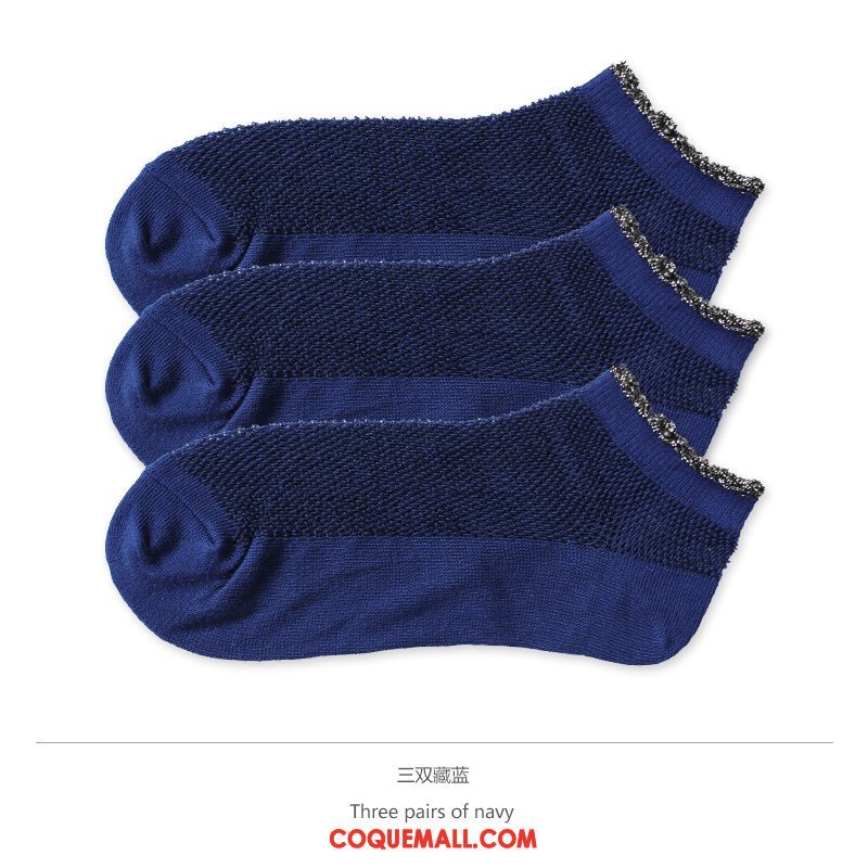 Chaussette Femme Chaussette Basse Coupée Printemps Chaussettes En Coton, Chaussette Bouche Peu Profonde Rétro