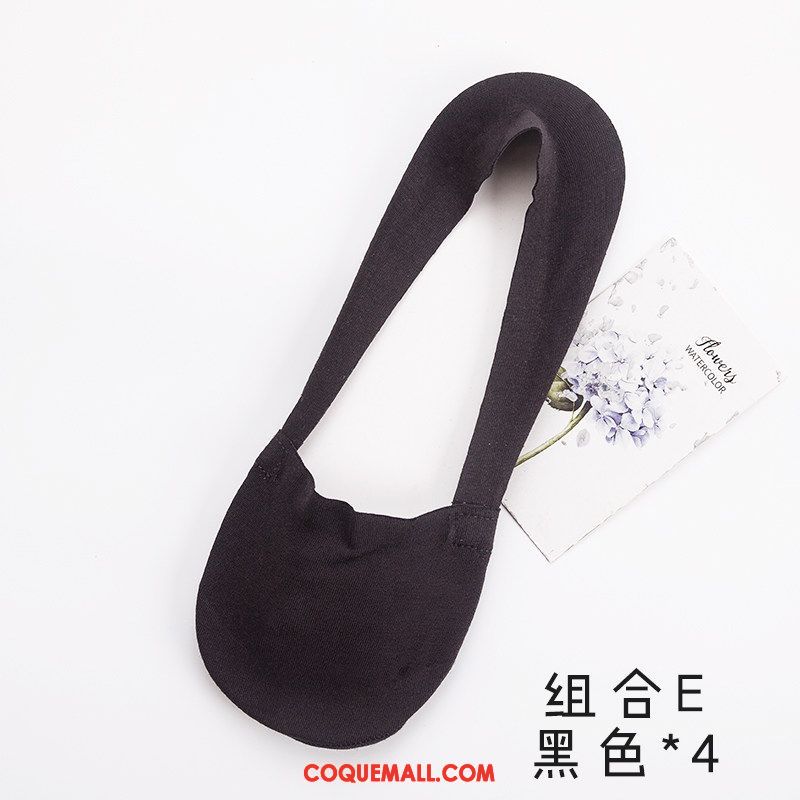 Chaussette Femme Noir Chaussette Courte Charmant, Chaussette Chaussette Basse Coupée Antidérapant