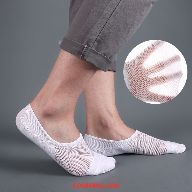 Chaussette Homme Antidérapant Très Mince Transpiration, Chaussette Invisible Silicone