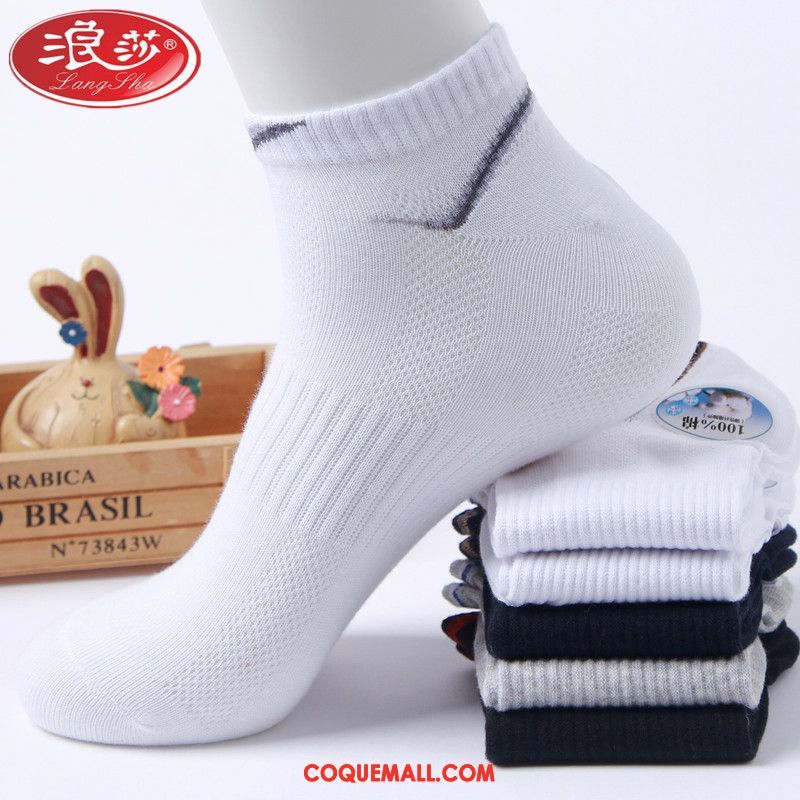 Chaussette Homme Coton Chaussettes En Coton Été, Chaussette Court Section Mince