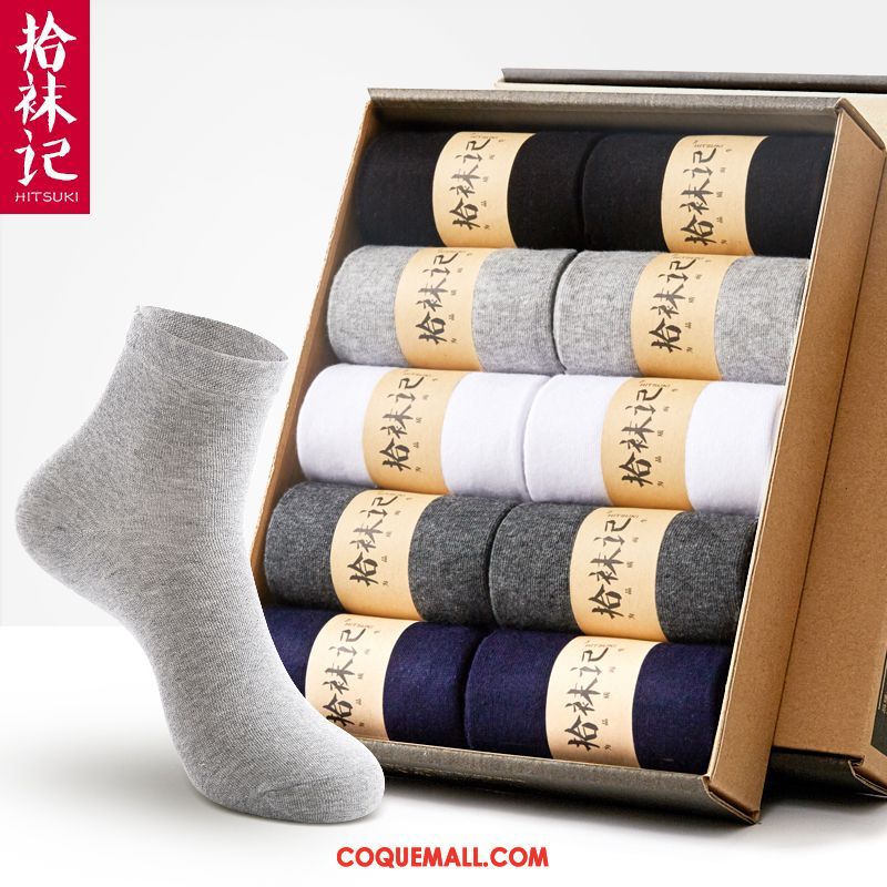 Chaussette Homme Hiver Chaussette Courte Chaussettes En Coton, Chaussette L'automne Milieu