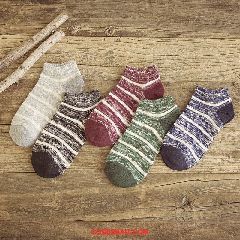 Chaussette Homme Été Chaussettes En Coton Quatre Saisons, Chaussette Bouche Peu Profonde Garder Au Chaud