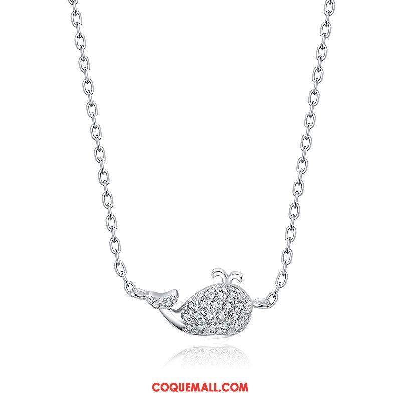 Collier Femme Argenté Petit Pure, Collier Le Nouveau Tendance