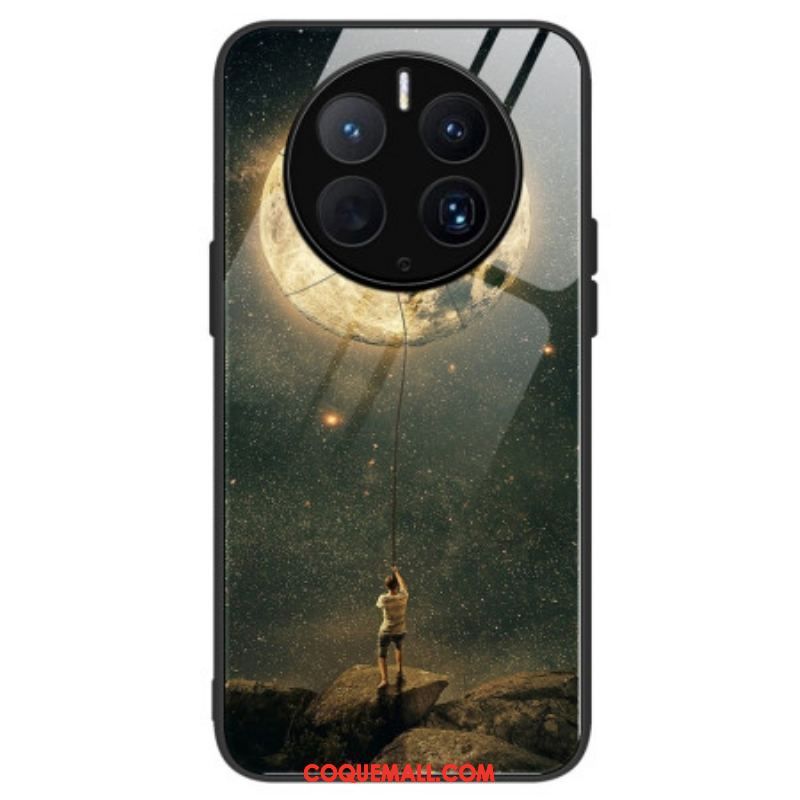 Coque Huawei Mate 50 Pro Verre Trempé l'Homme à la Lune