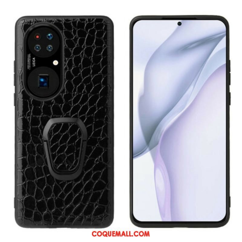 Coque Huawei P50 Pro Style Crocodile Anneau-Support