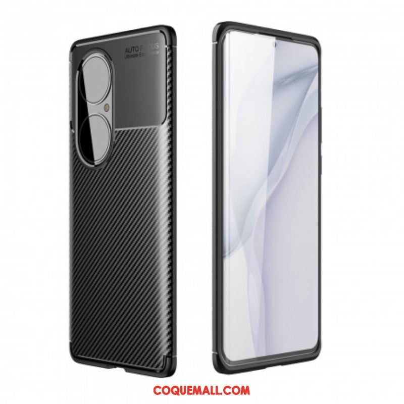 Coque Huawei P50 Texture Fibre Carbone Flexible