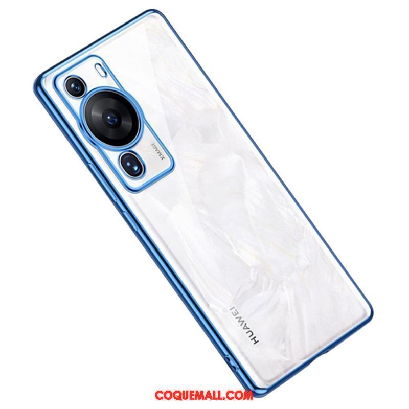 Coque Huawei P60 Pro Transparente Rebords Style Métal SULADA