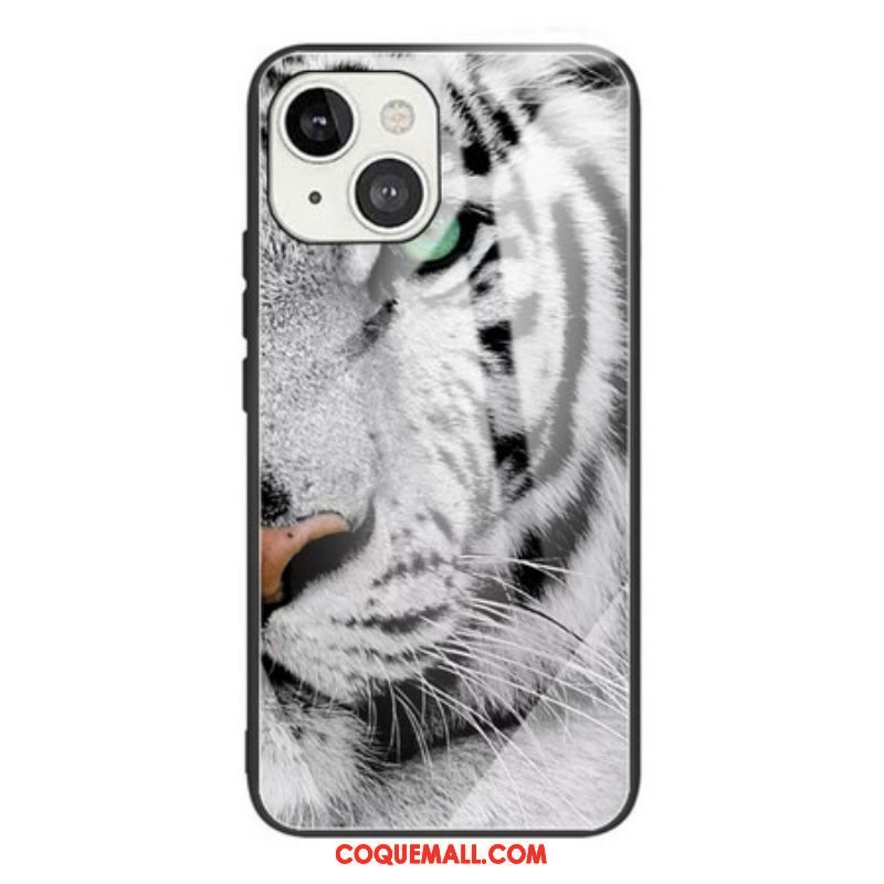 Coque IPhone 13 MIni Verre Trempé Tigre